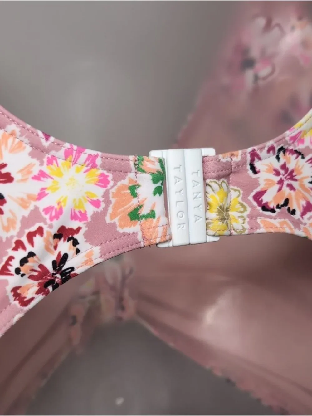 Tanya Taylor Coraline Pink Floral Knot One Piece Swimsuit Womens Size Small